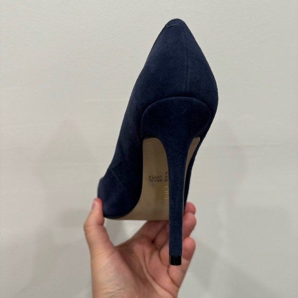 Cathy Jean Brazil Leather Pointed Toe Stiletto Heel Shoe Size 7 Blue - Picture 5 of 7